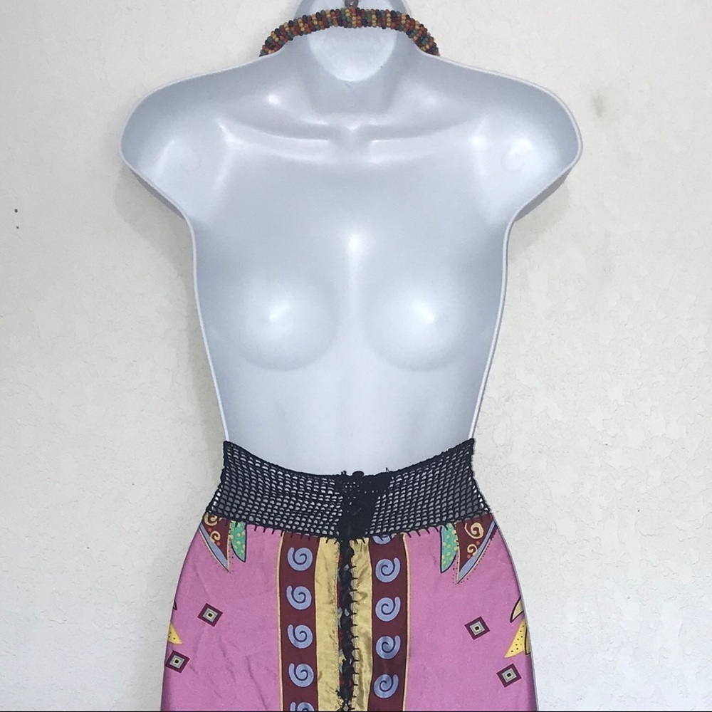 Lyndia Procanik Silk & Crochet Halter Dress 12 - Picture 7 of 10